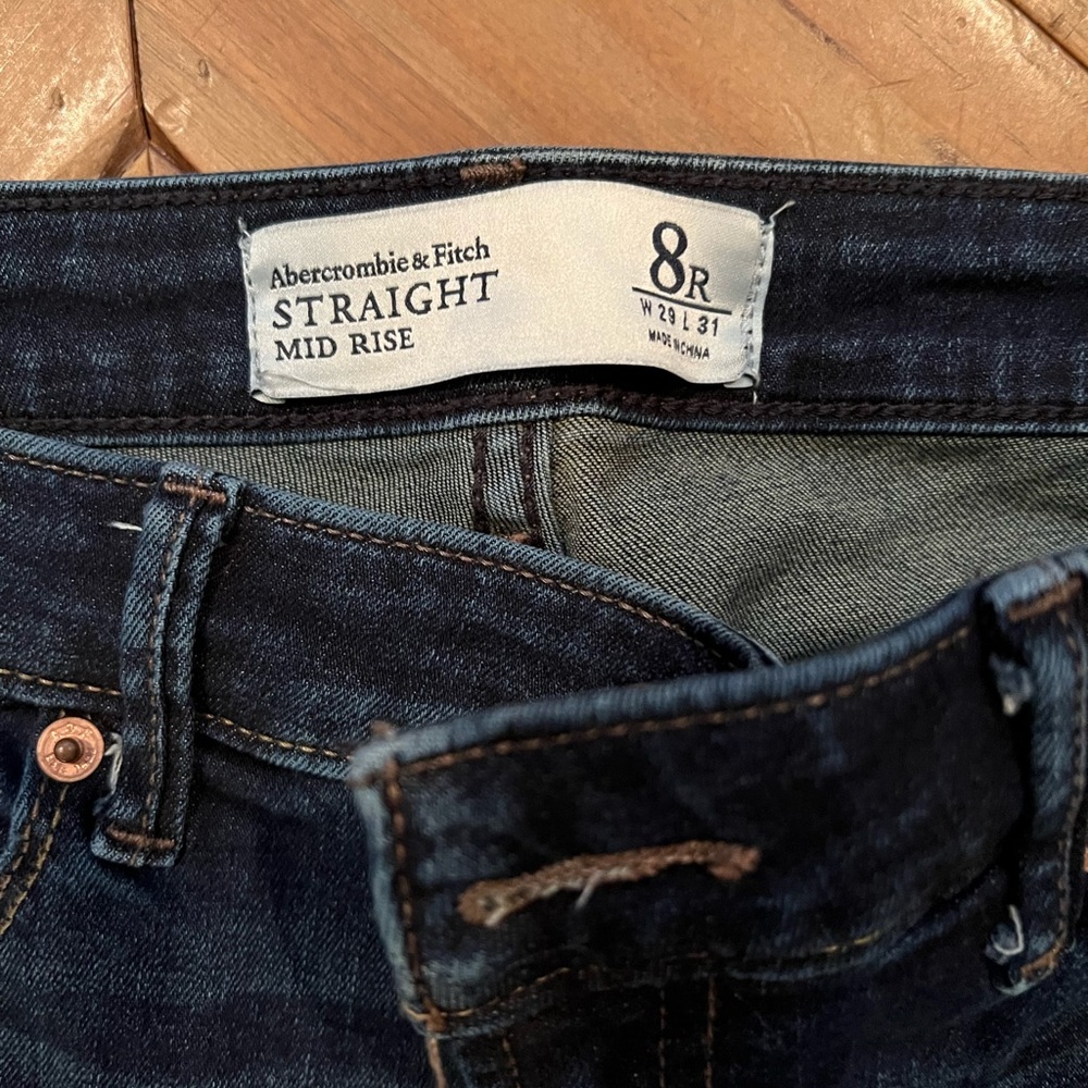 Abercrombie and Fitch straight mid rise jeans